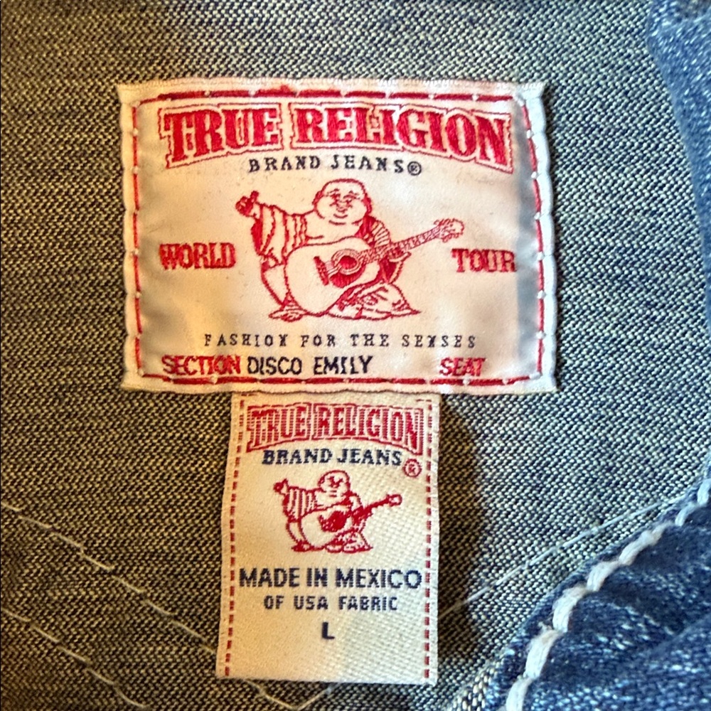 True Religion Vintage Disco Emily Jean Jacket W/Swarovski Crystal Buttons. - Picture 2 of 6